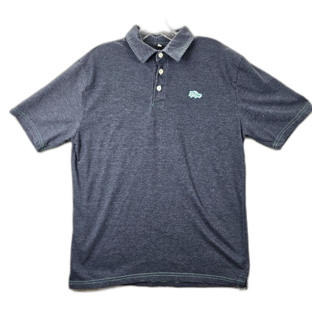 Wears Woody Men's Polo Shirt Heather Gray Made in USA Size L